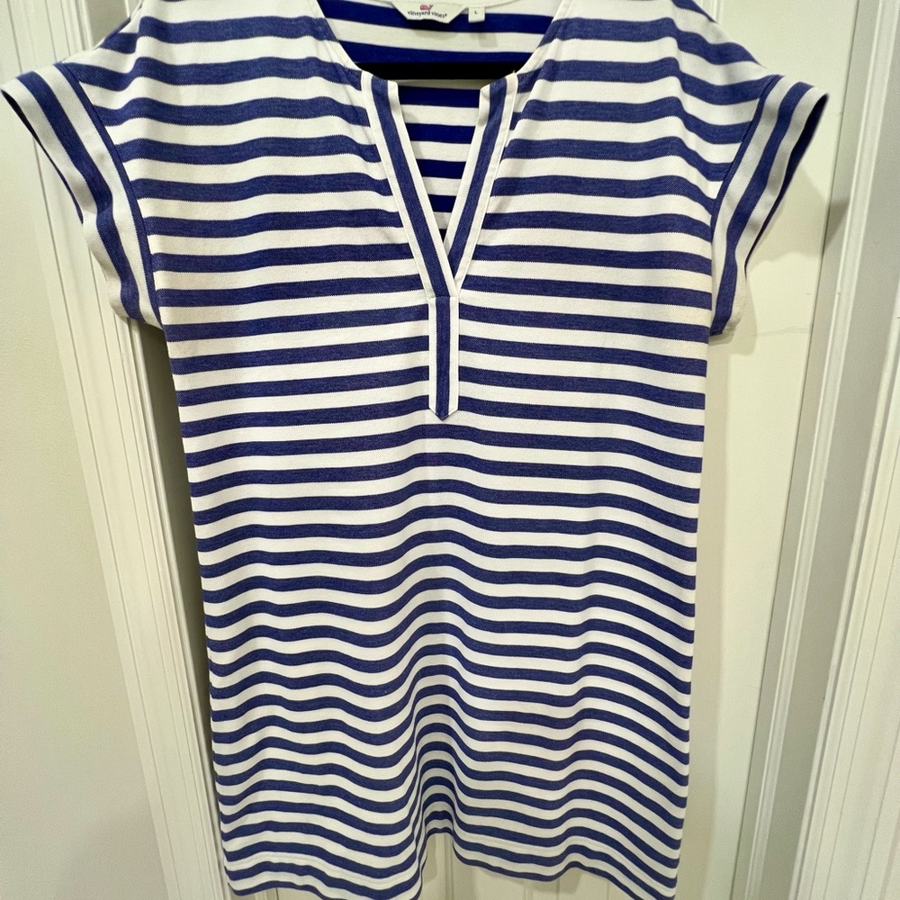 Vineyard Vines Blue and White Striped Mini Dress
